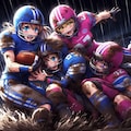 🏈泥まみれの女子アメフト 140 2枚目