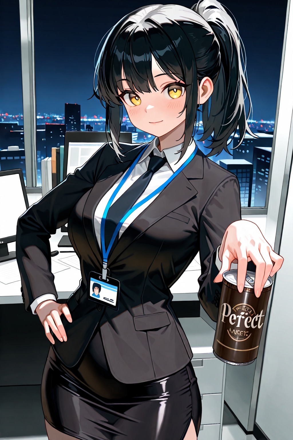 ポニテスーツ上司