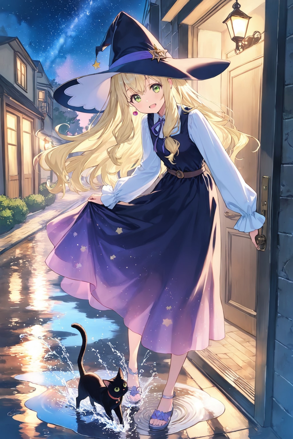 魔女と黒猫 | の人気AIイラスト・グラビア