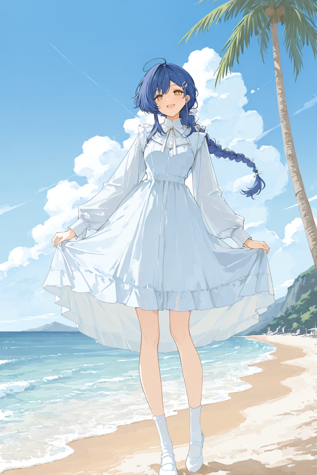海辺の女の子