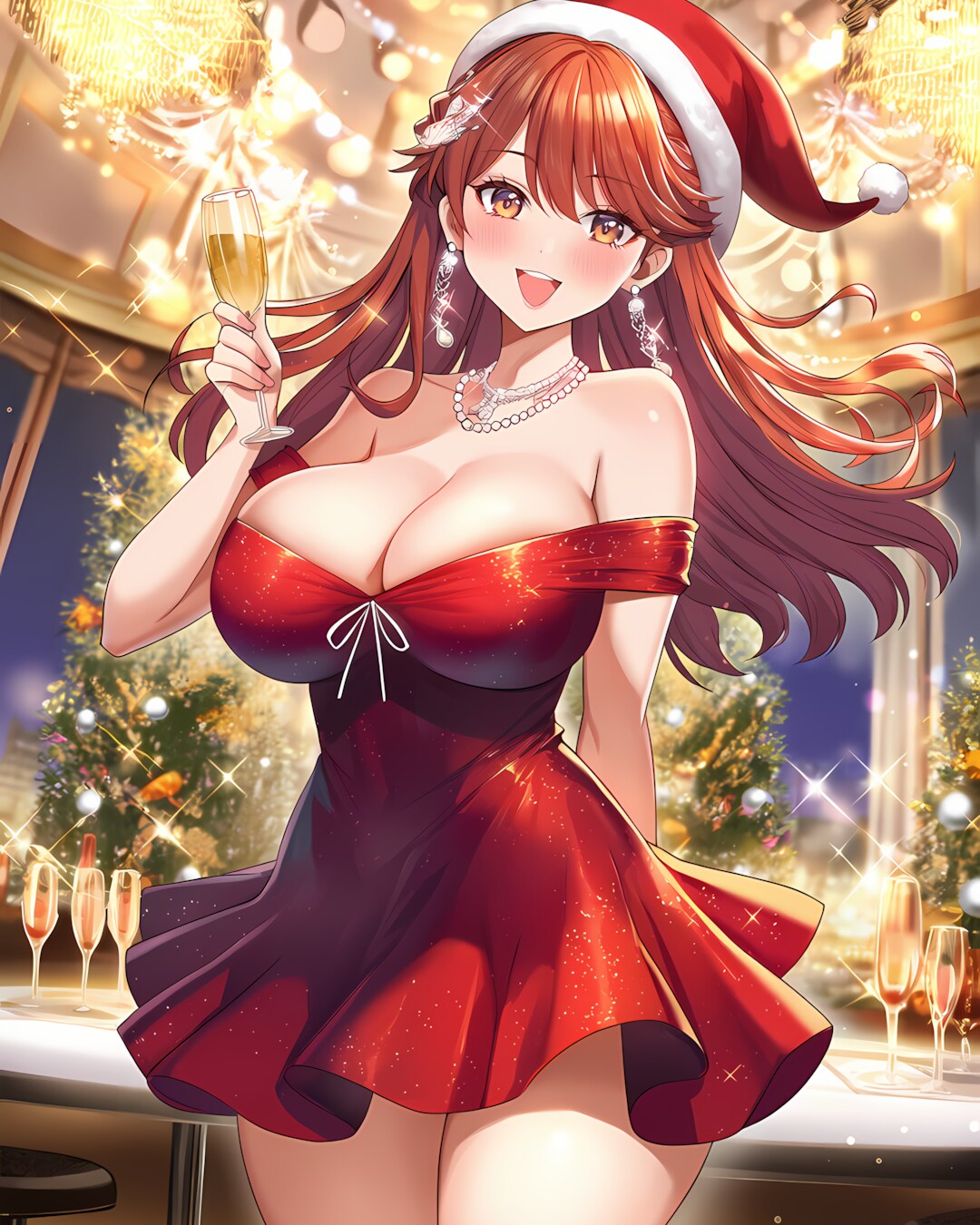 ノノカ、ミレナ、リナの優雅なキラキラメリークリスマス♪