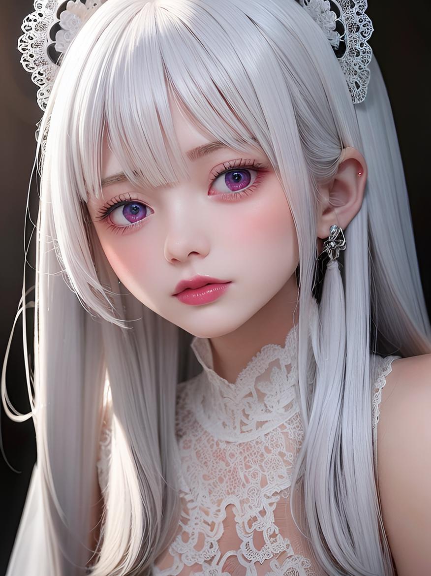 白髪の美少女