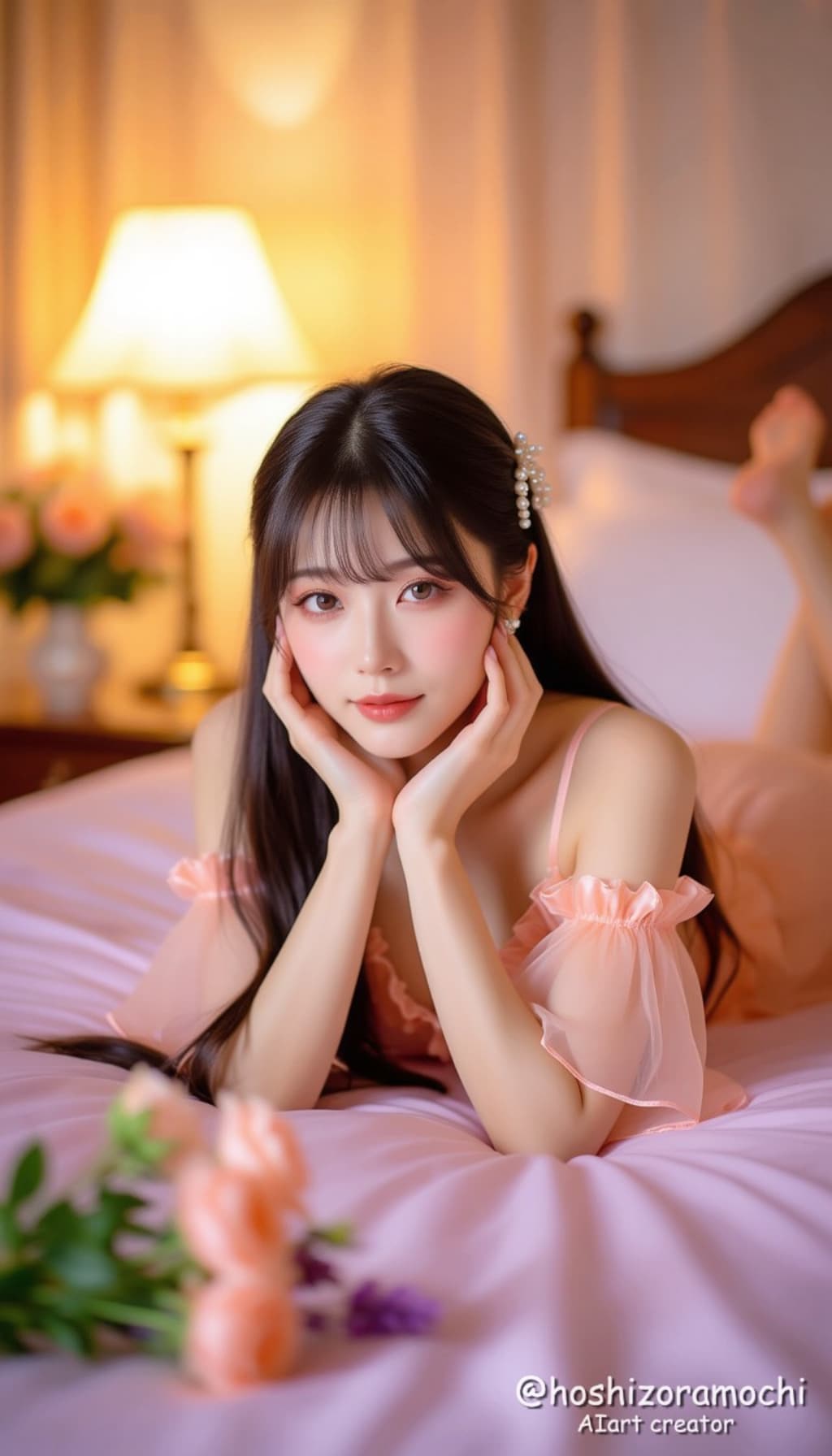 夢見る夜のベール、ロマンティックな透け感 - A dreamy night veil, a romantic sheerness