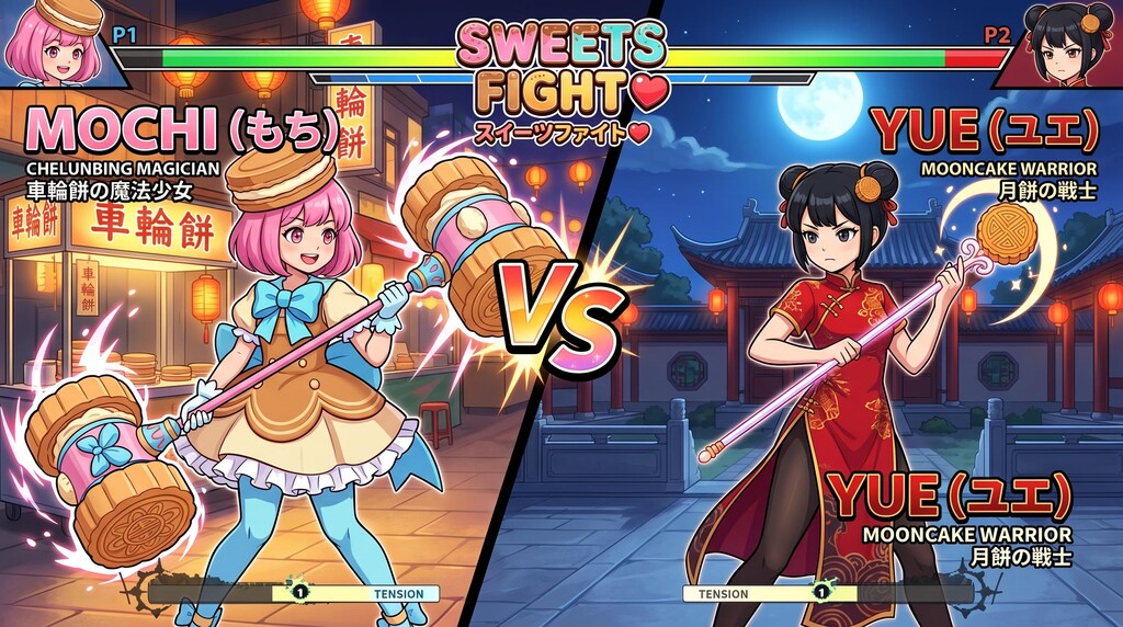 スイーツガールの格闘ゲーム