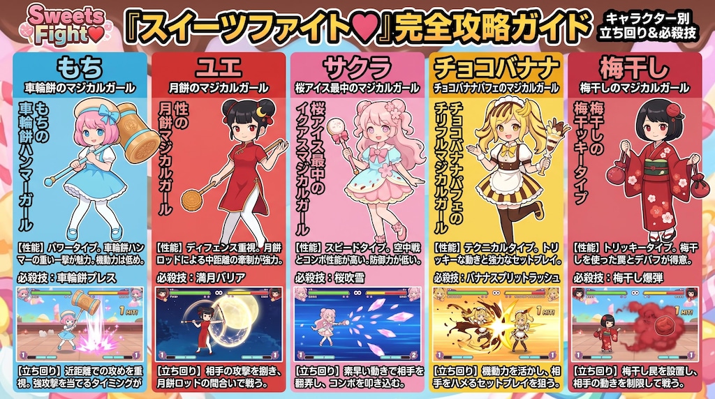 スイーツガールの格闘ゲーム