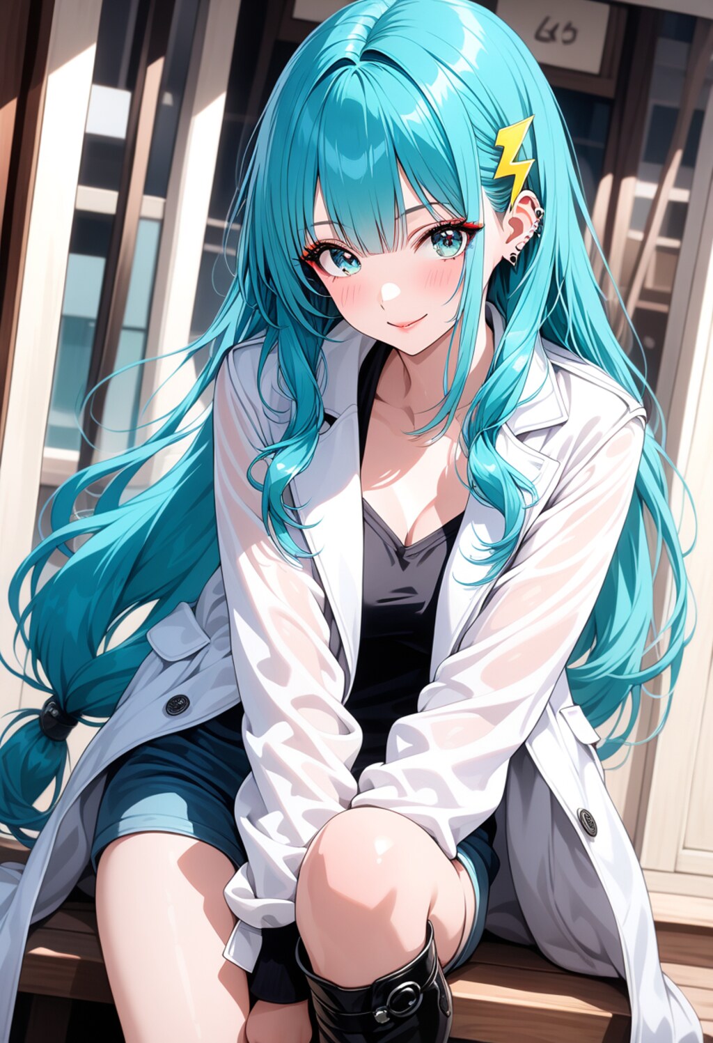 ロングコートとショートパンツDays