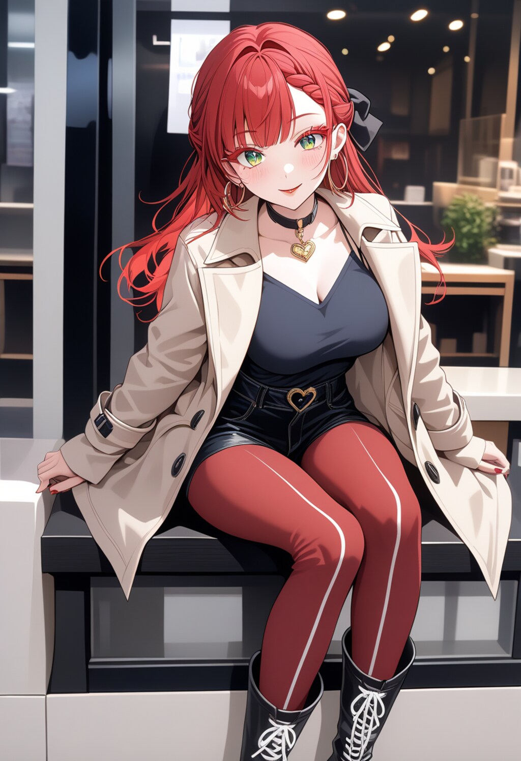 ロングコートとショートパンツDays