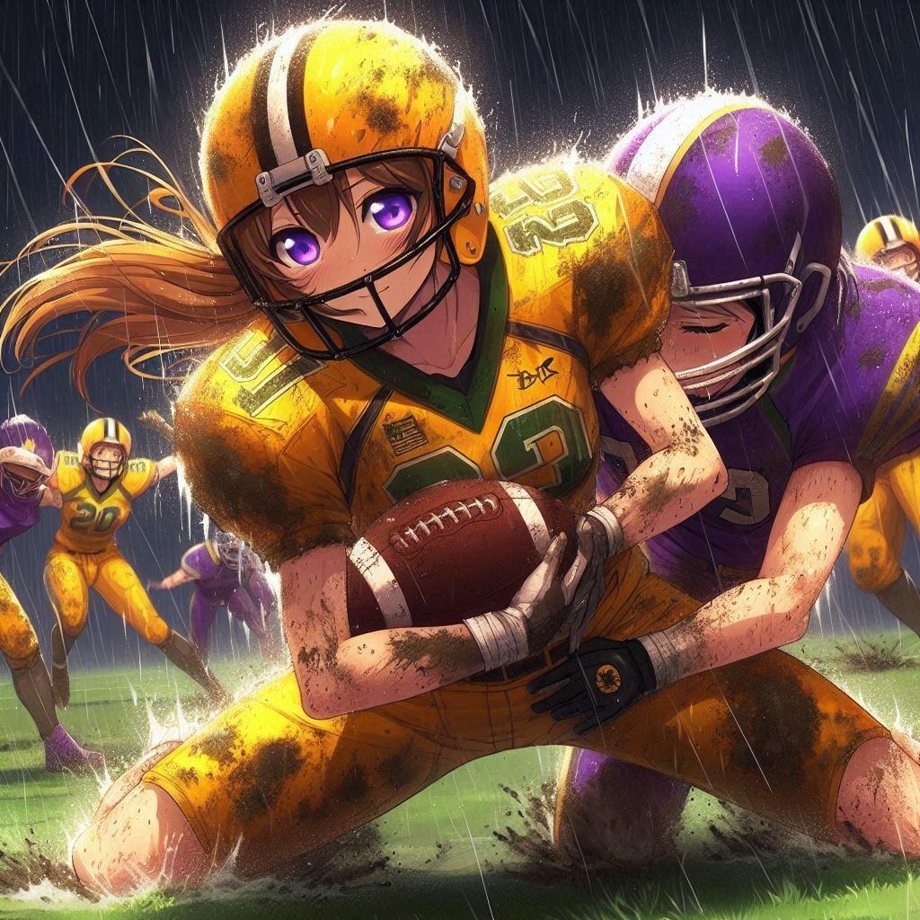 🏈泥まみれの女子アメフト 126