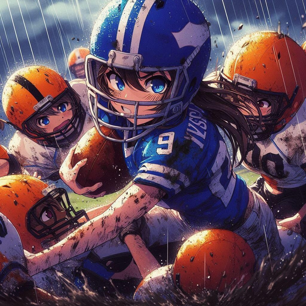 🏈泥まみれの女子アメフト 126