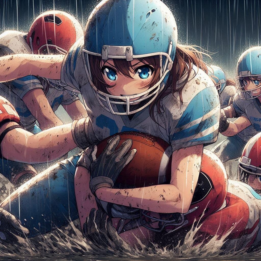 🏈泥まみれの女子アメフト 126