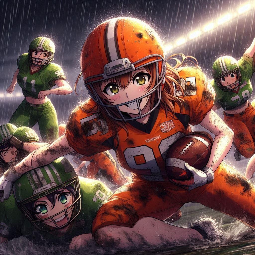 🏈泥まみれの女子アメフト 126