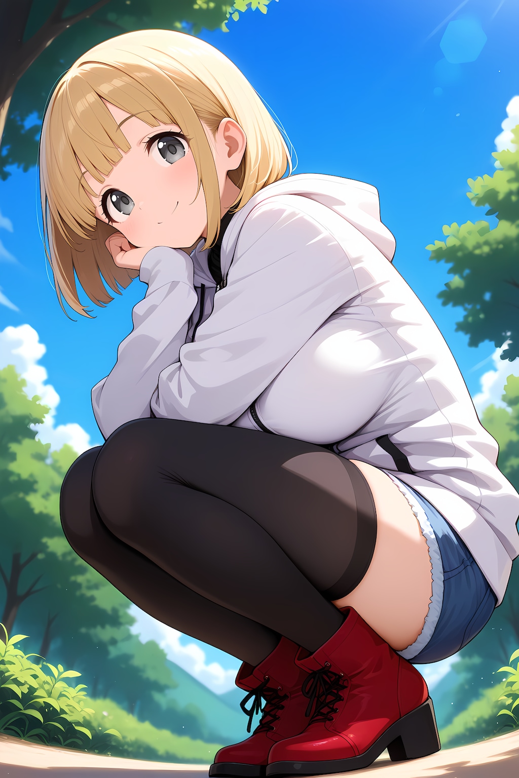 レギンスとニーソックス