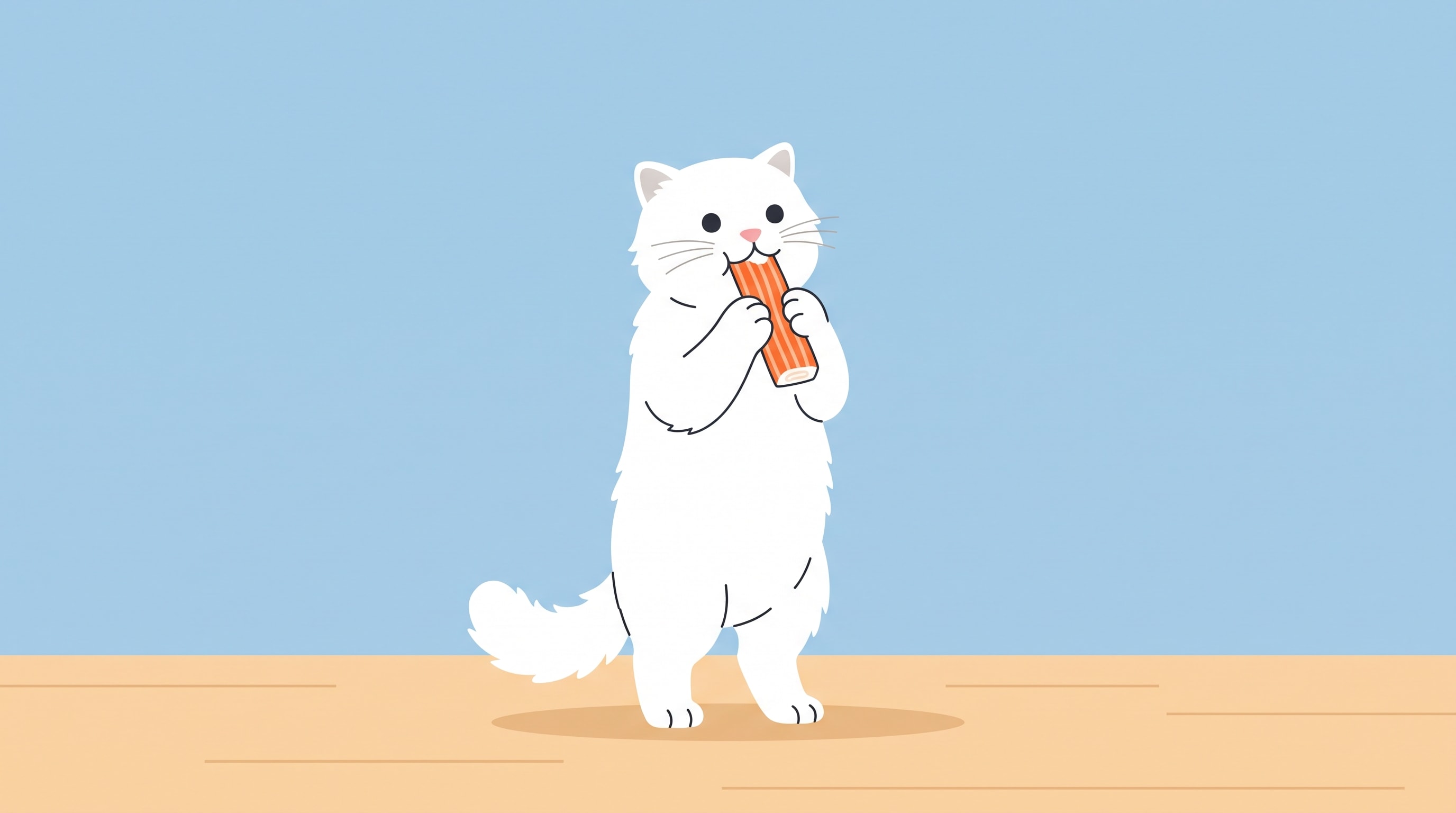 カニカマを食べるんだよ