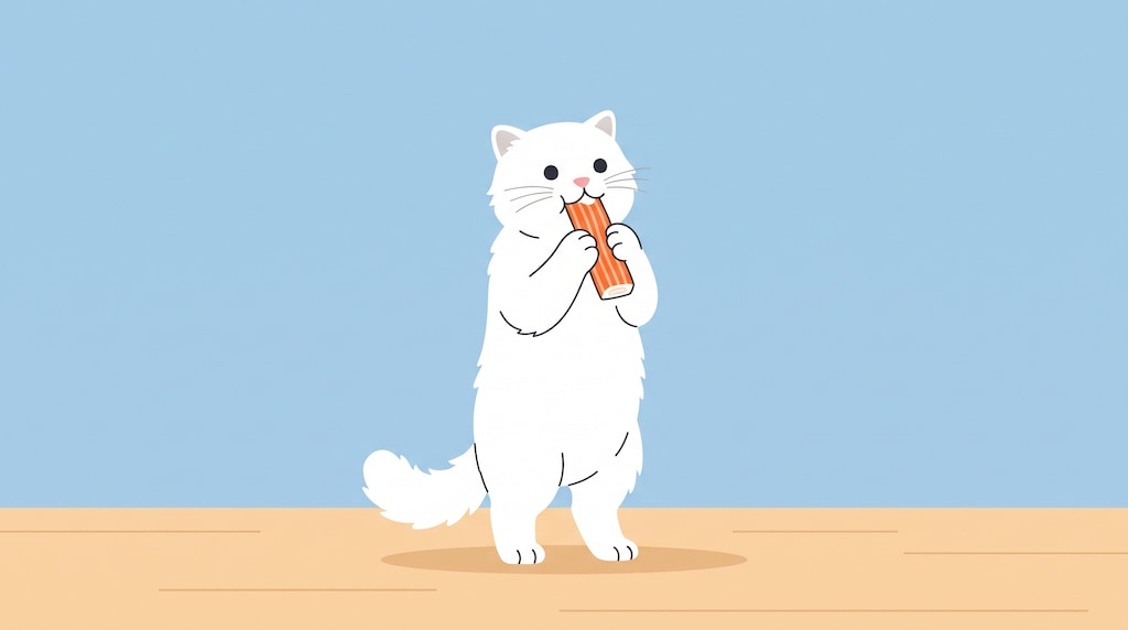 カニカマを食べるんだよ