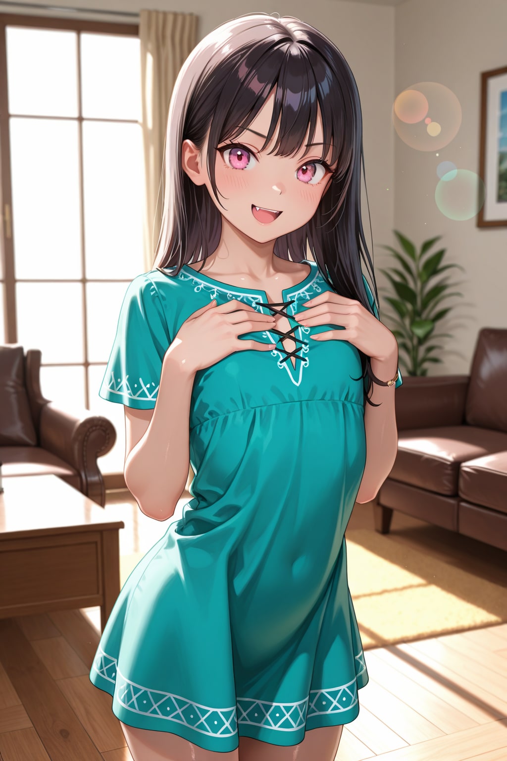 「チュニックブラウス、可愛いでしょ♡」