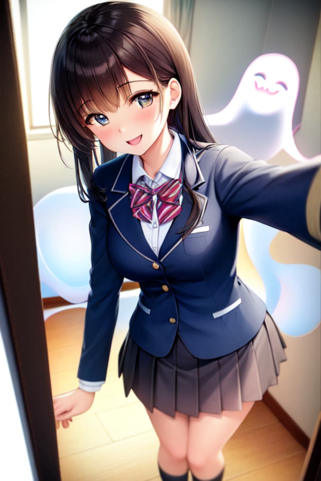 女子高生と心霊写真