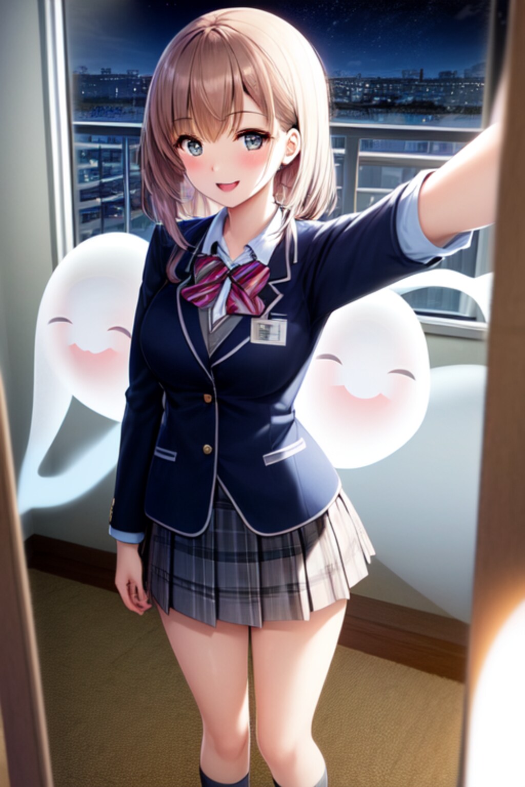 女子高生と心霊写真