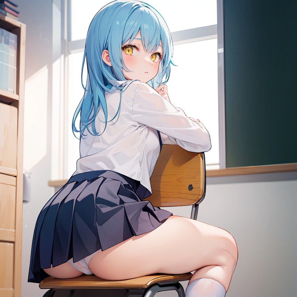 逆座り(sitting backwards)