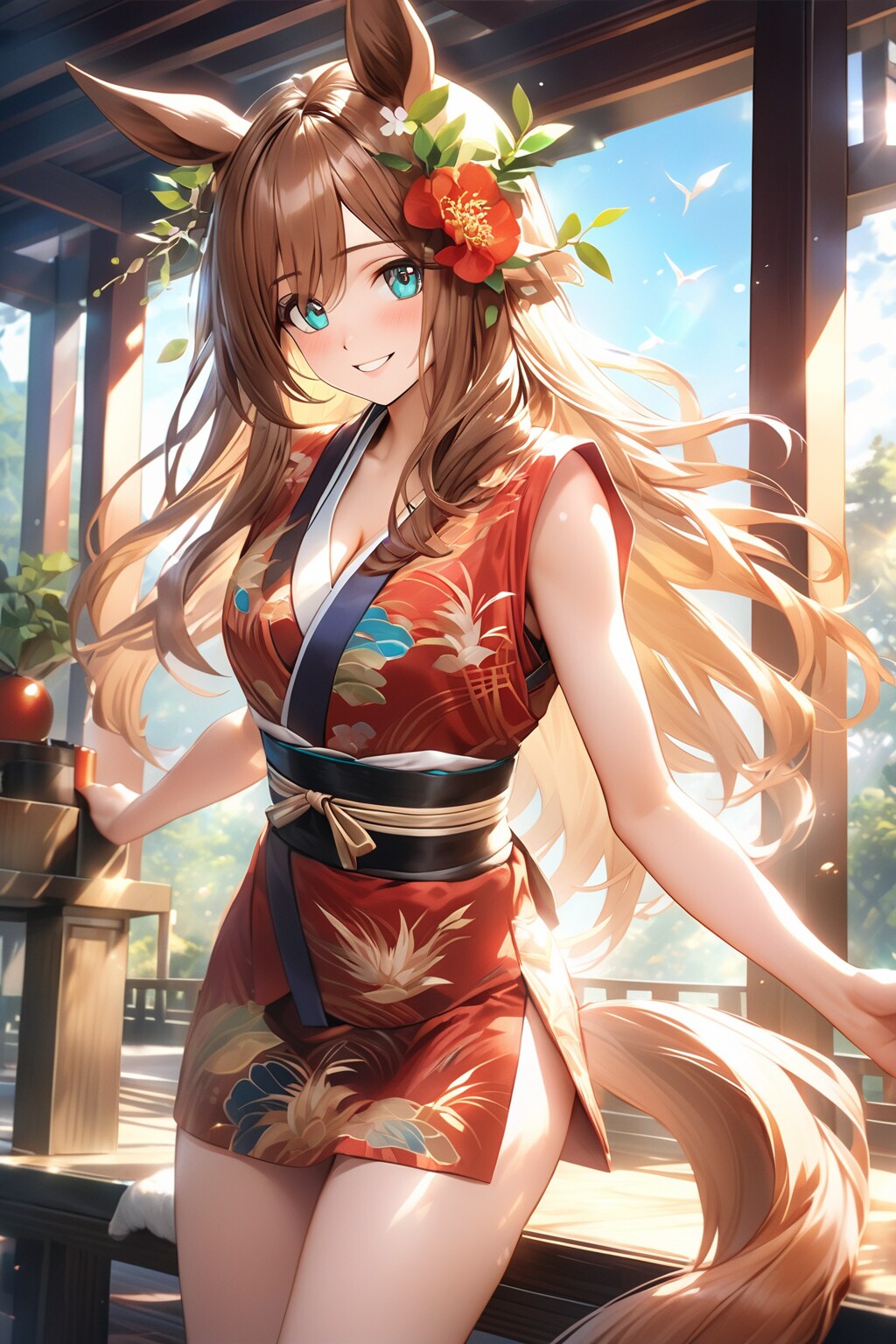 マルゼンスキー(ノースリーブ着物:赤)