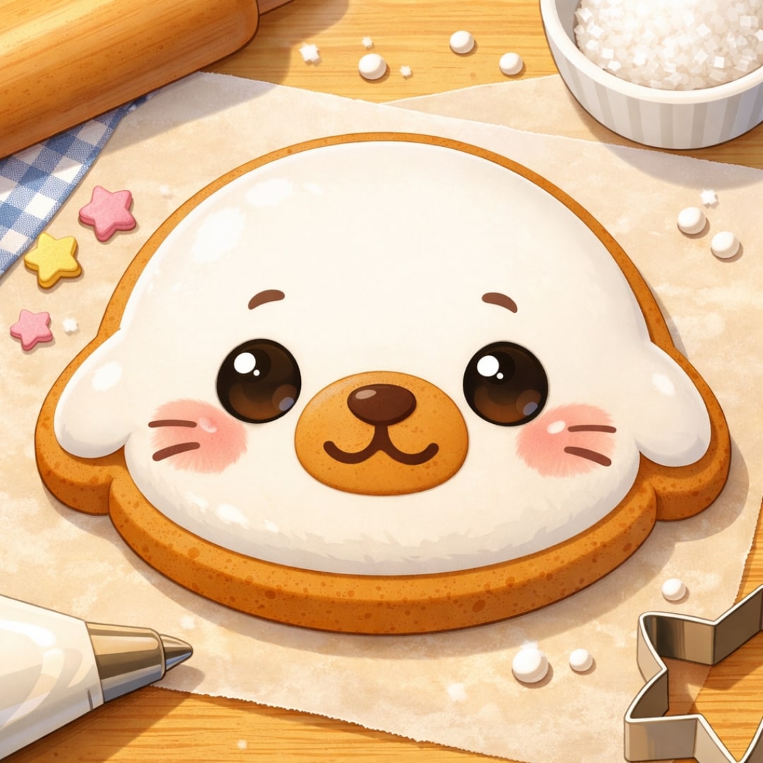【甘々】アザラシちゃんクッキー | の人気AIイラスト・グラビア
