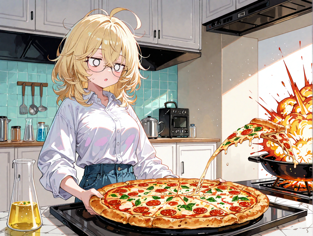 ビッグサイズなピザ