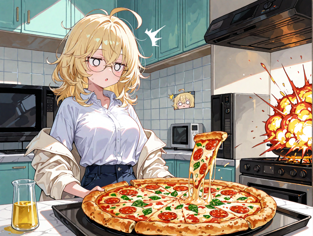 ビッグサイズなピザ