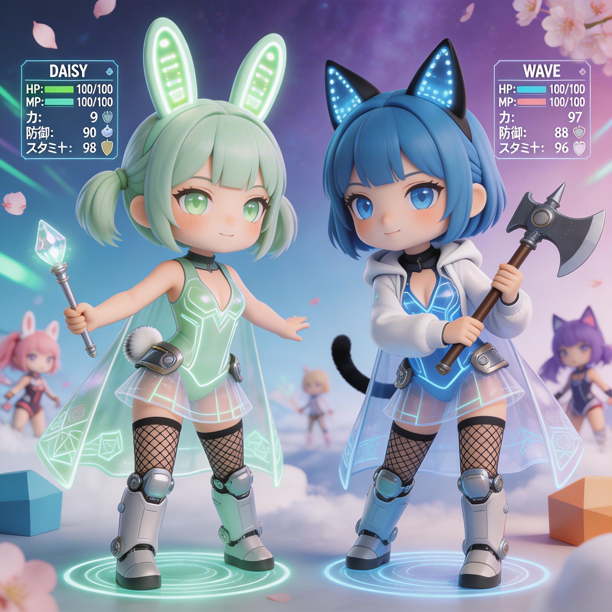 DAISYちゃん、WAVEちゃん