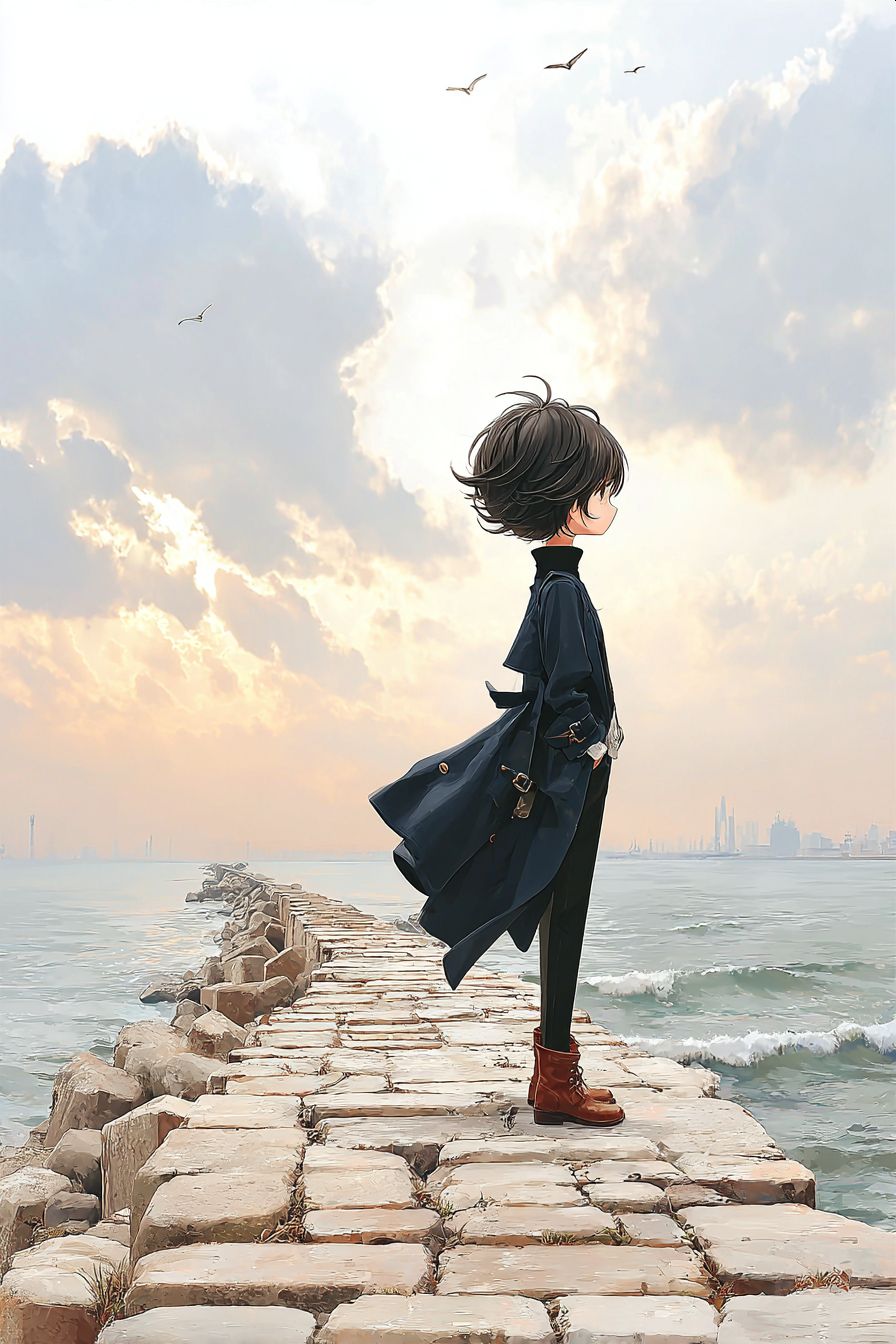 海辺の男装の麗人 | の人気AIイラスト・グラビア