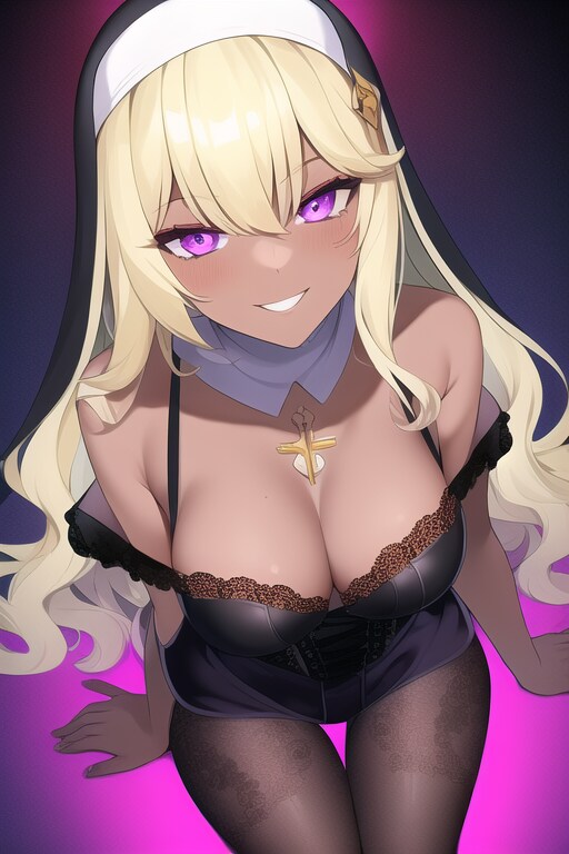 魔改造シスター服の黒ギャル