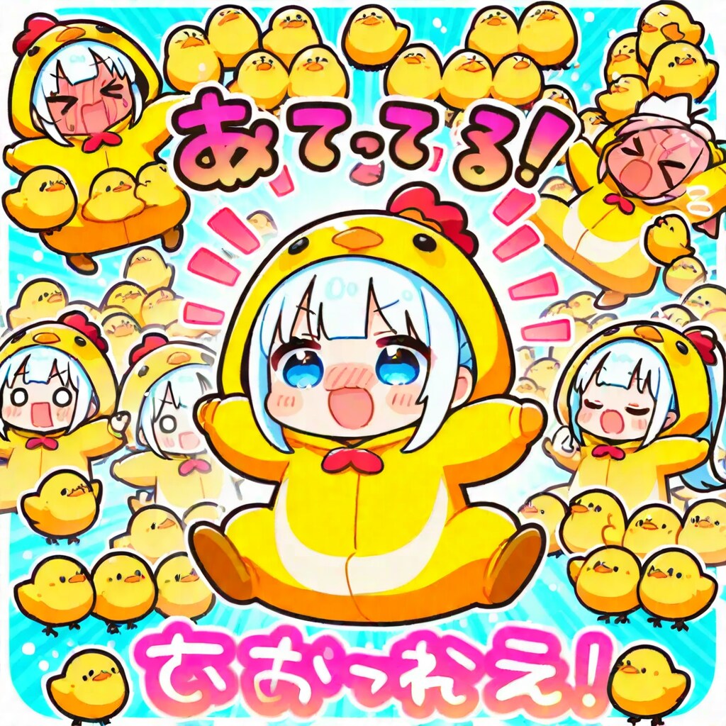 ひよこと踴る白髪ちゃん