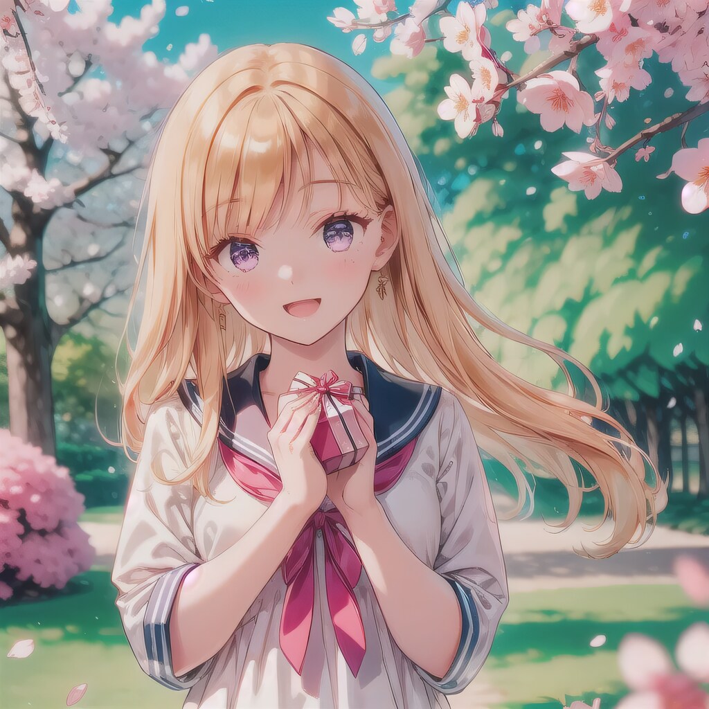 金髪ロングでセーラー服の少女８