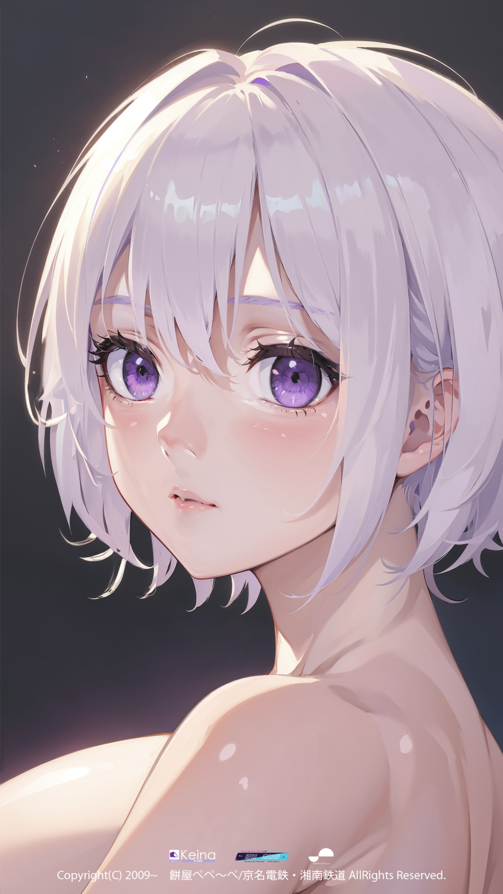 振り向くドアップな弊社キャラクター【けい あいな】