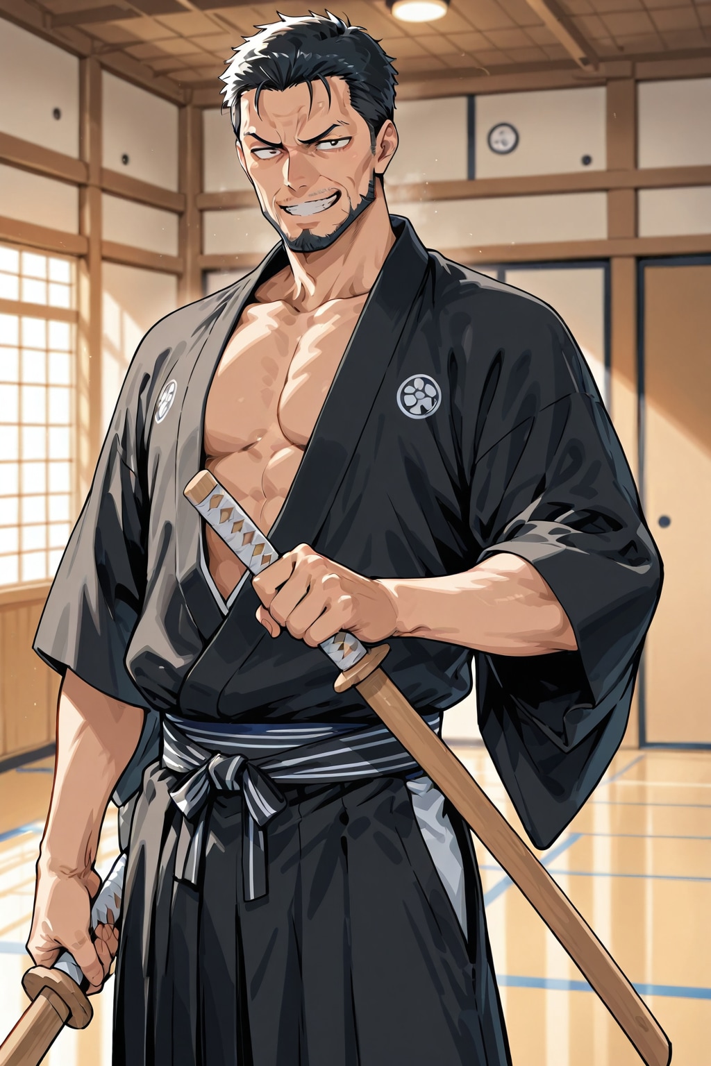 イケおじ（武道場の姿） | の人気AIイラスト・グラビア