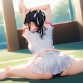 テニス女子ストレッチ2 3枚目
