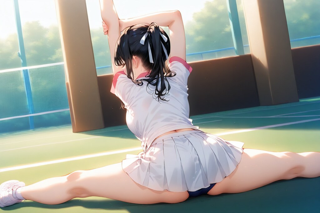 テニス女子ストレッチ2