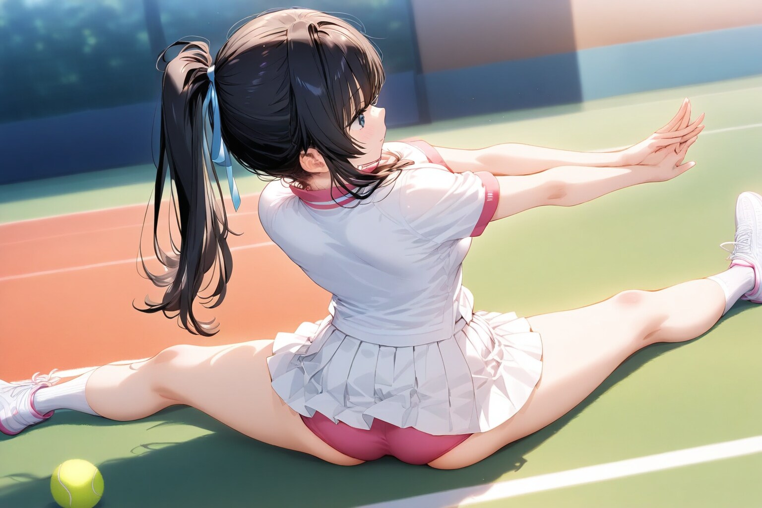 テニス女子ストレッチ2
