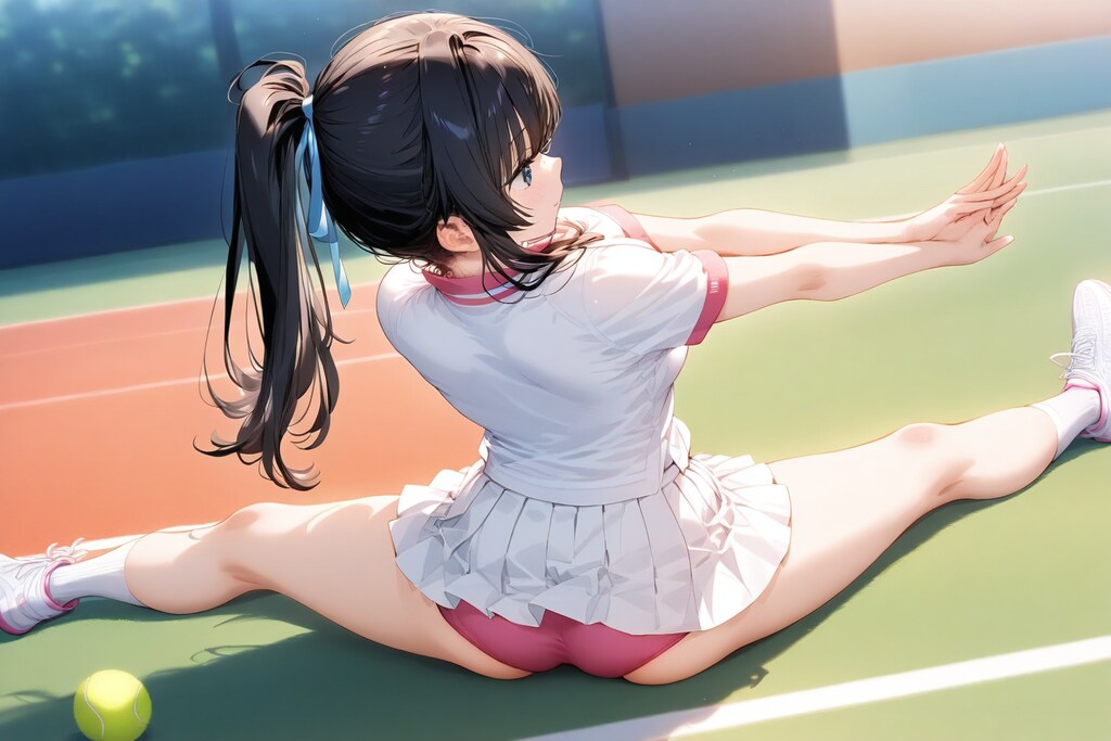 テニス女子ストレッチ2