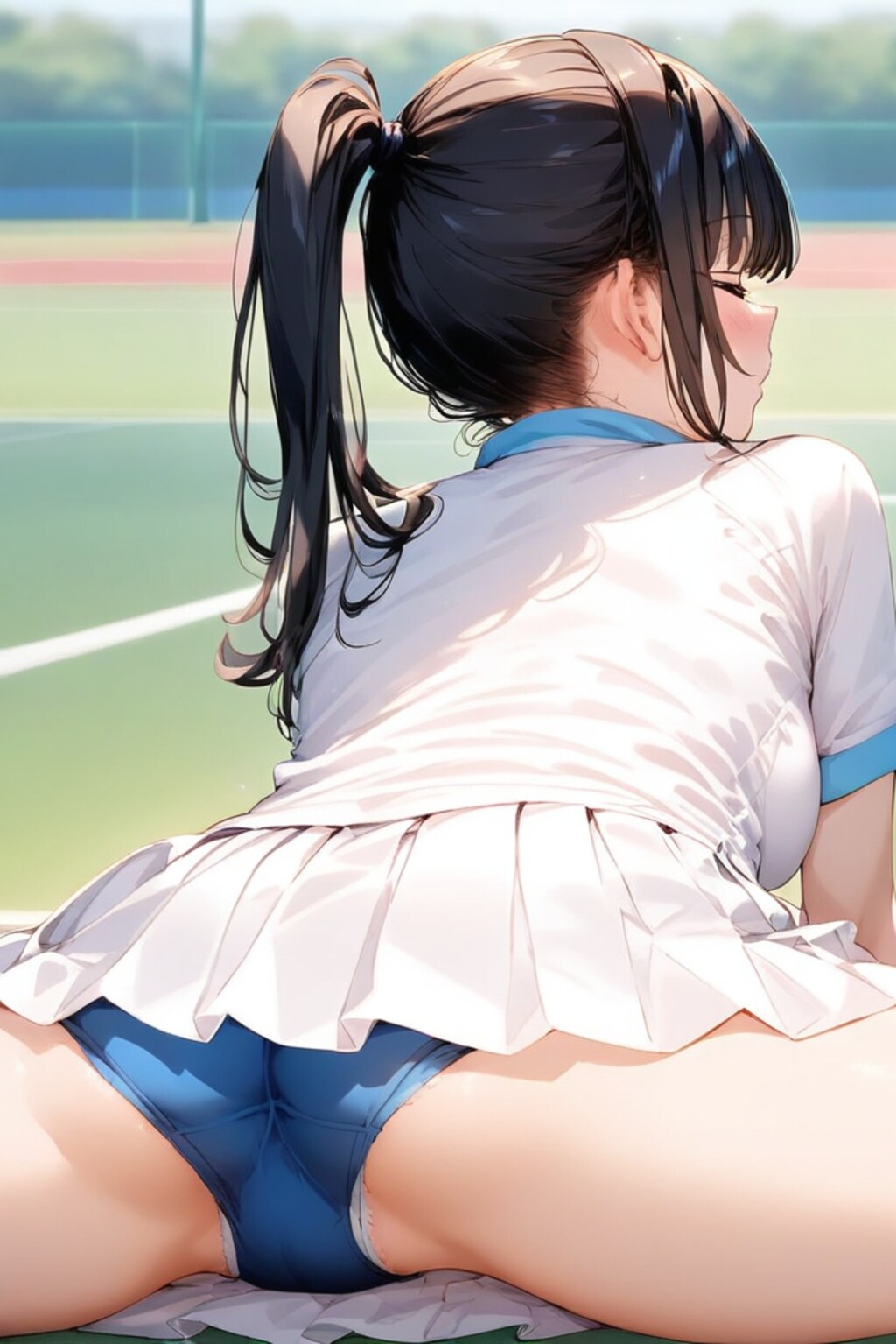 テニス女子ストレッチ2