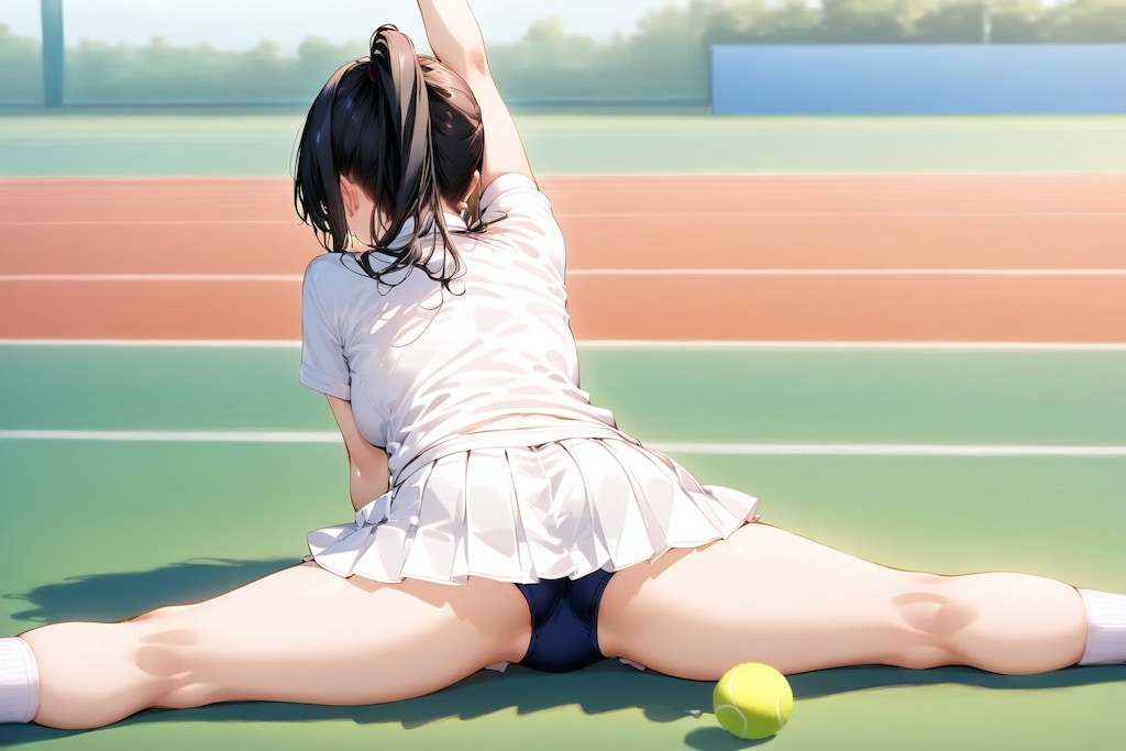 テニス女子ストレッチ2