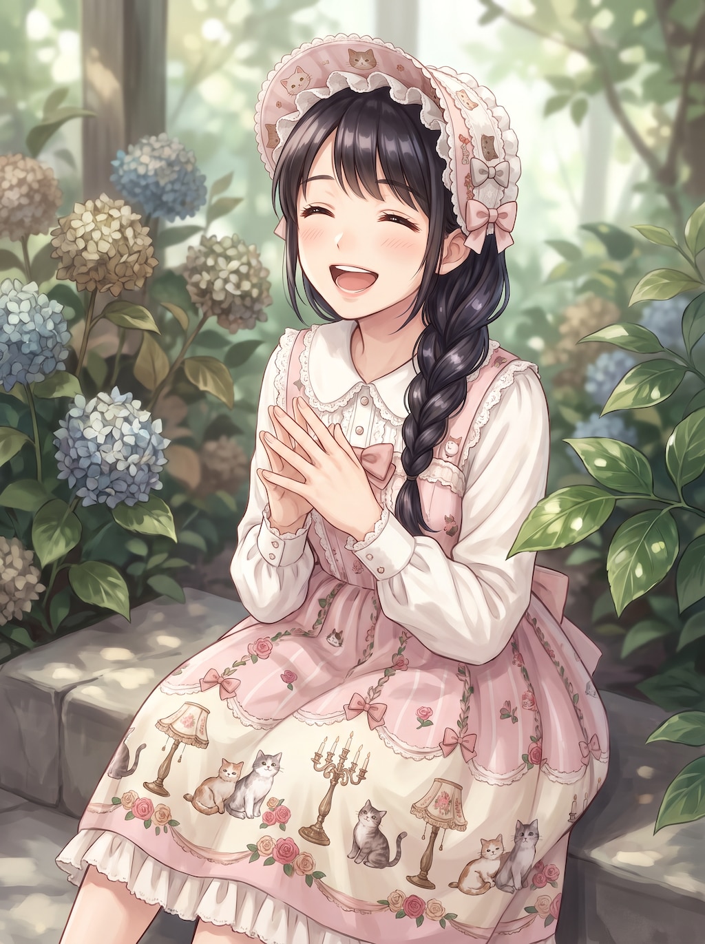 猫花の微笑み