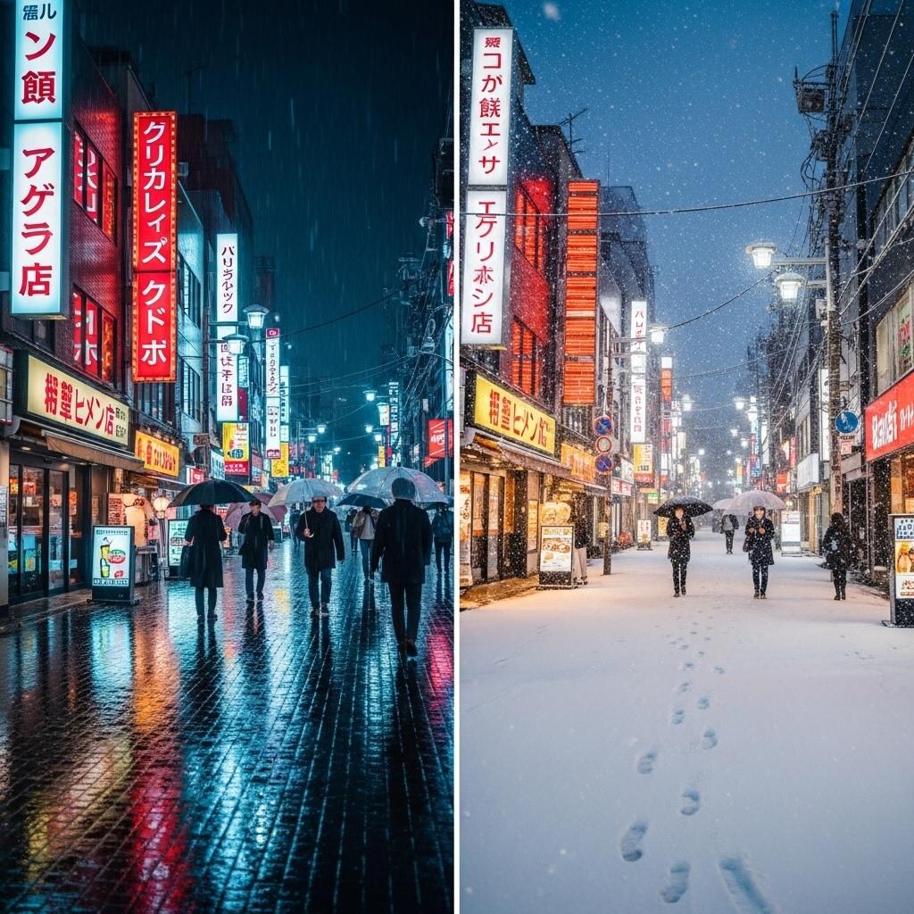 雨は夜ふけすぎに雪へと変わるだろう♪