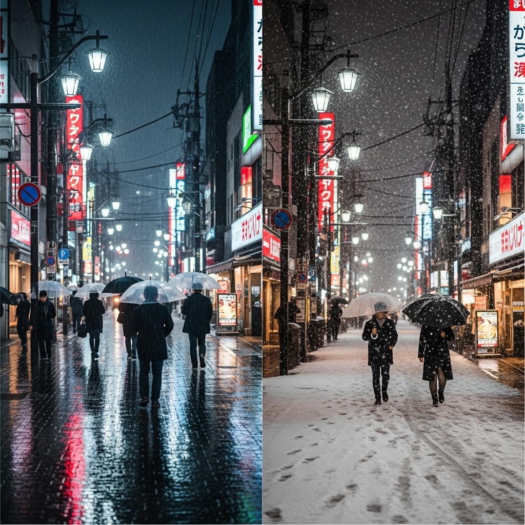 雨は夜ふけすぎに雪へと変わるだろう♪ | の人気AIイラスト・グラビア