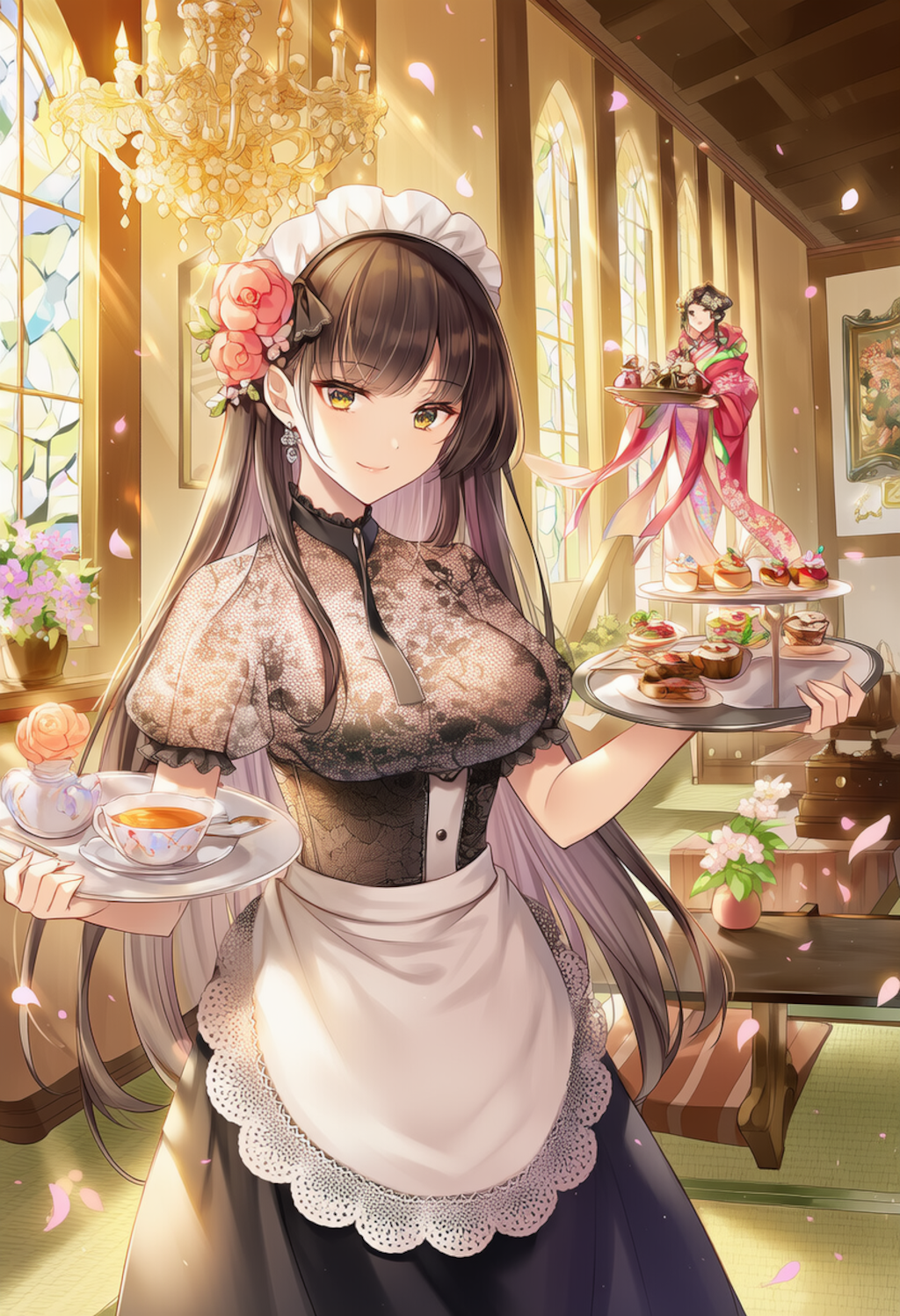 elegant lace maid