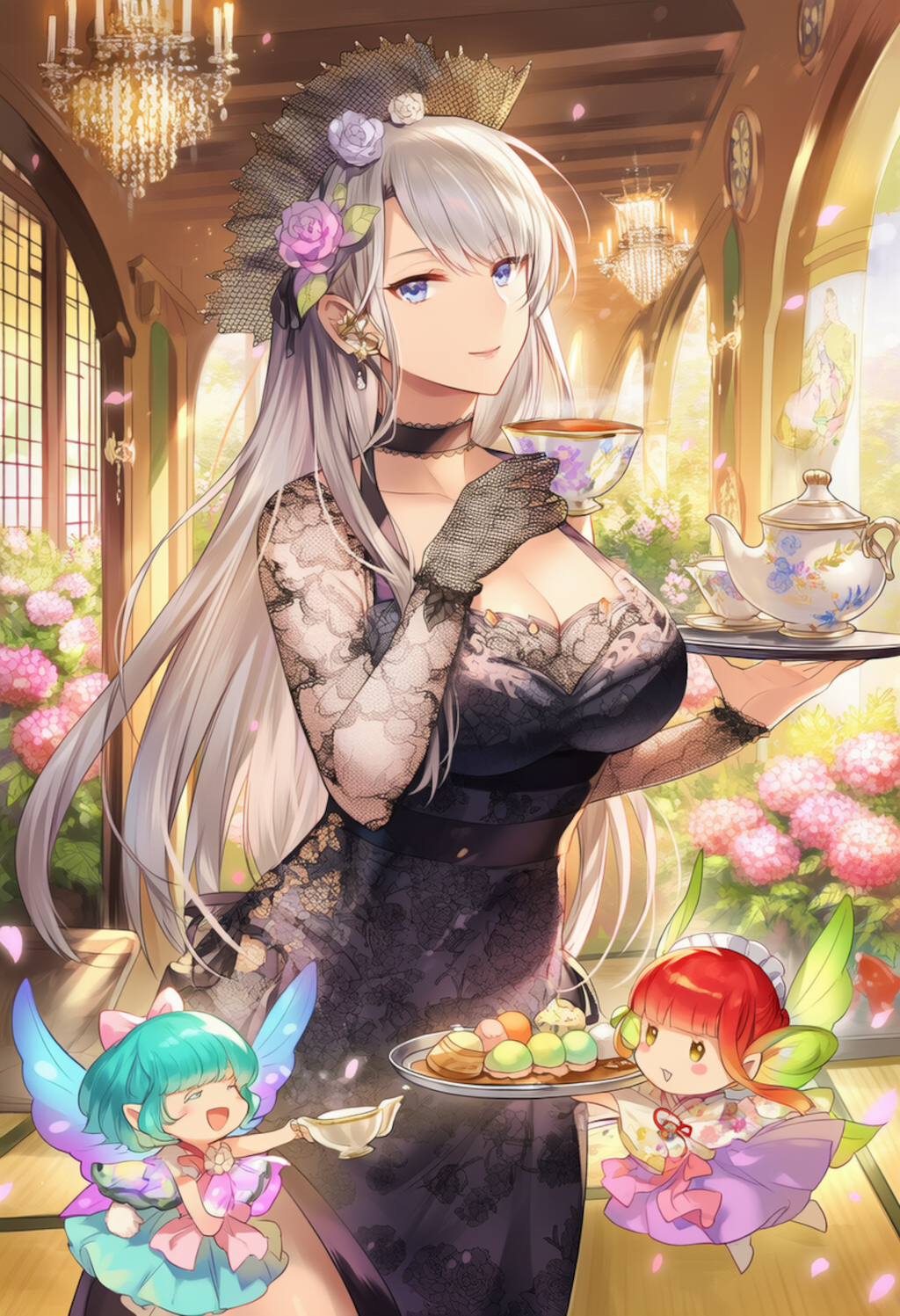 elegant lace maid