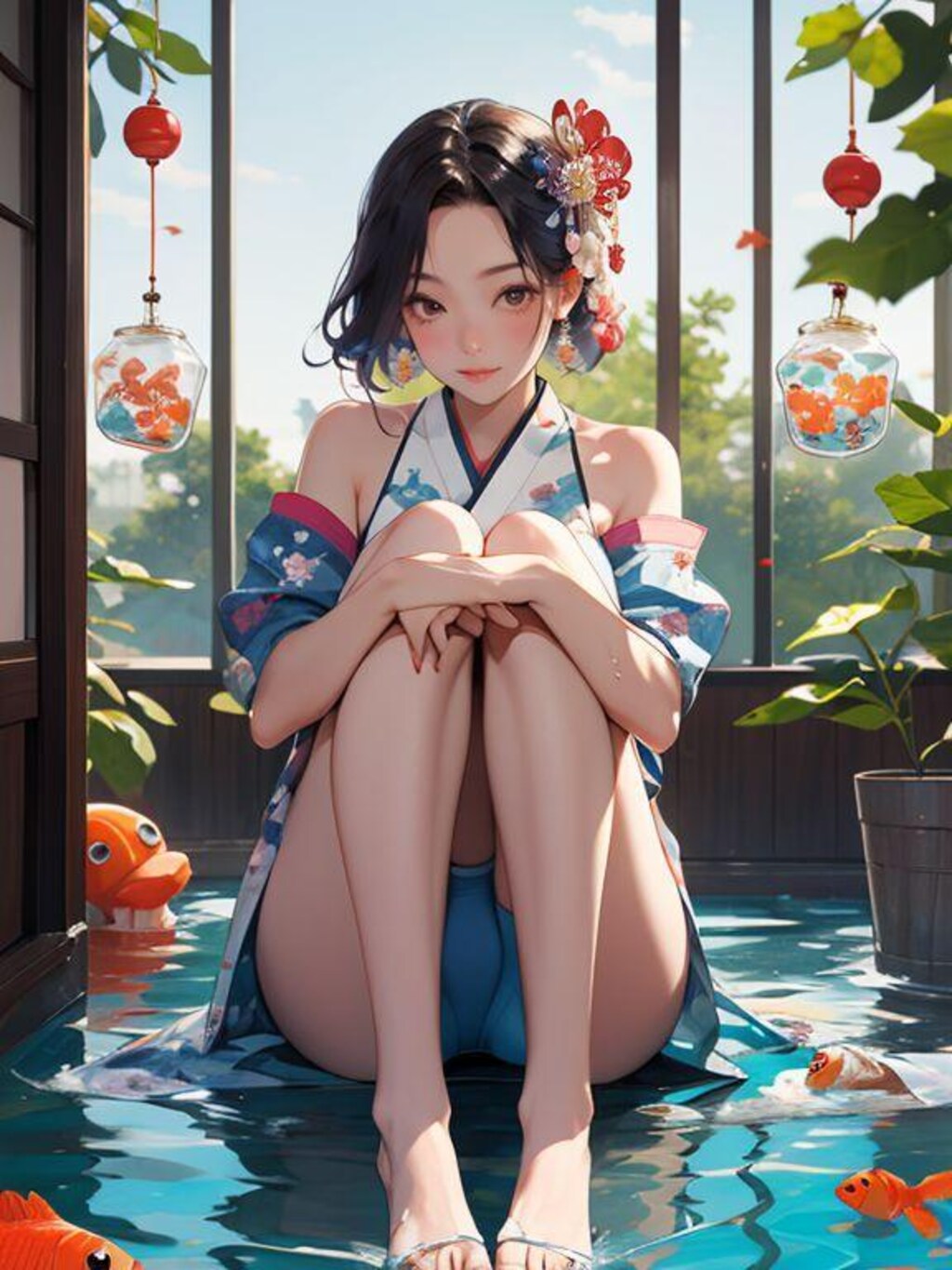 見てないで一緒入ろ