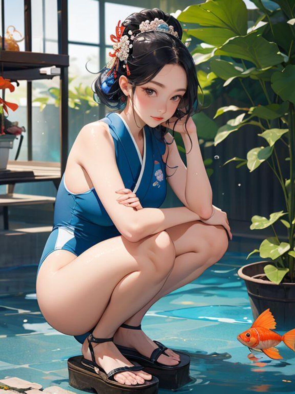 見てないで一緒入ろ