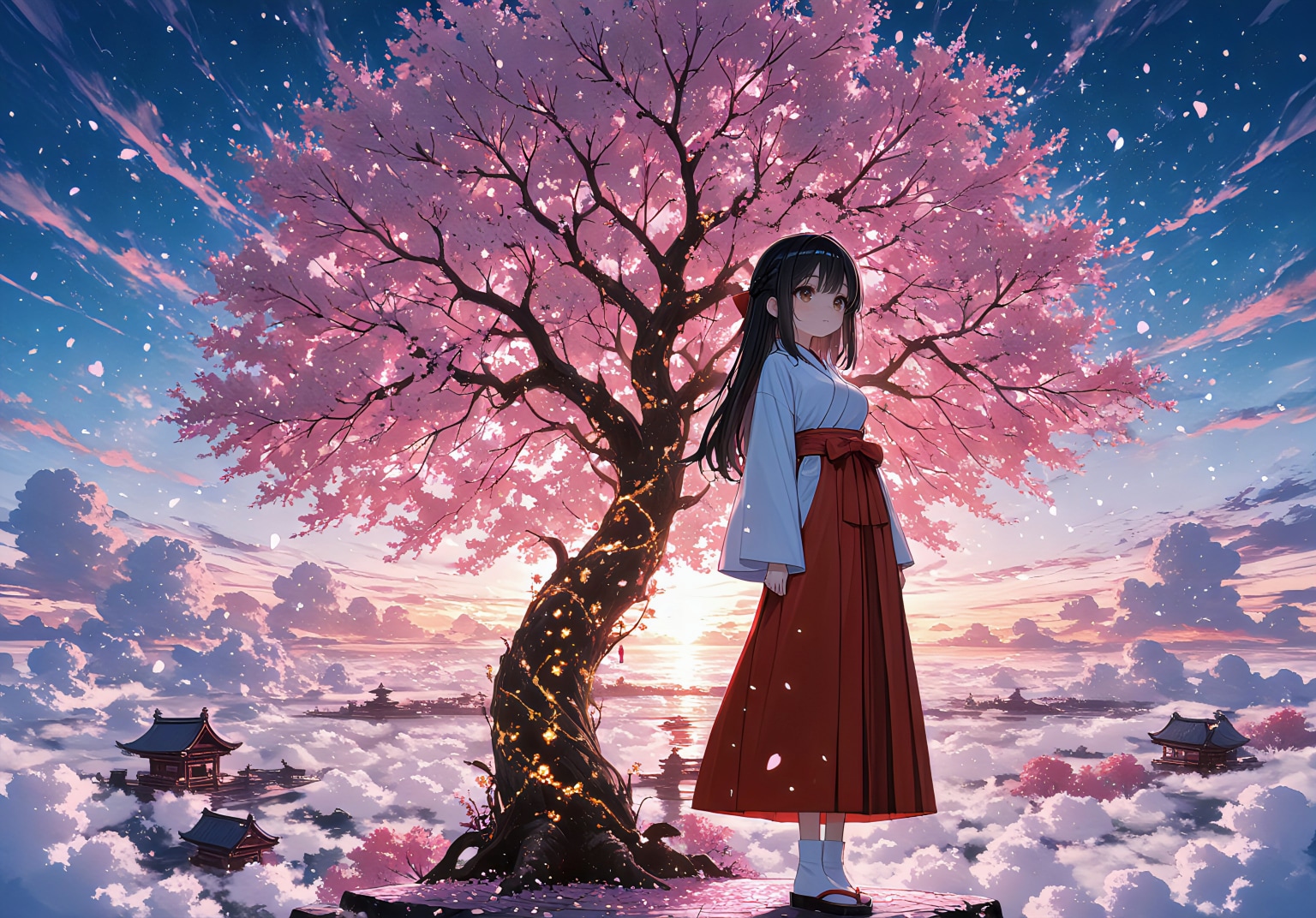桜天月夜 ― 咲夜の壁紙連作 ―