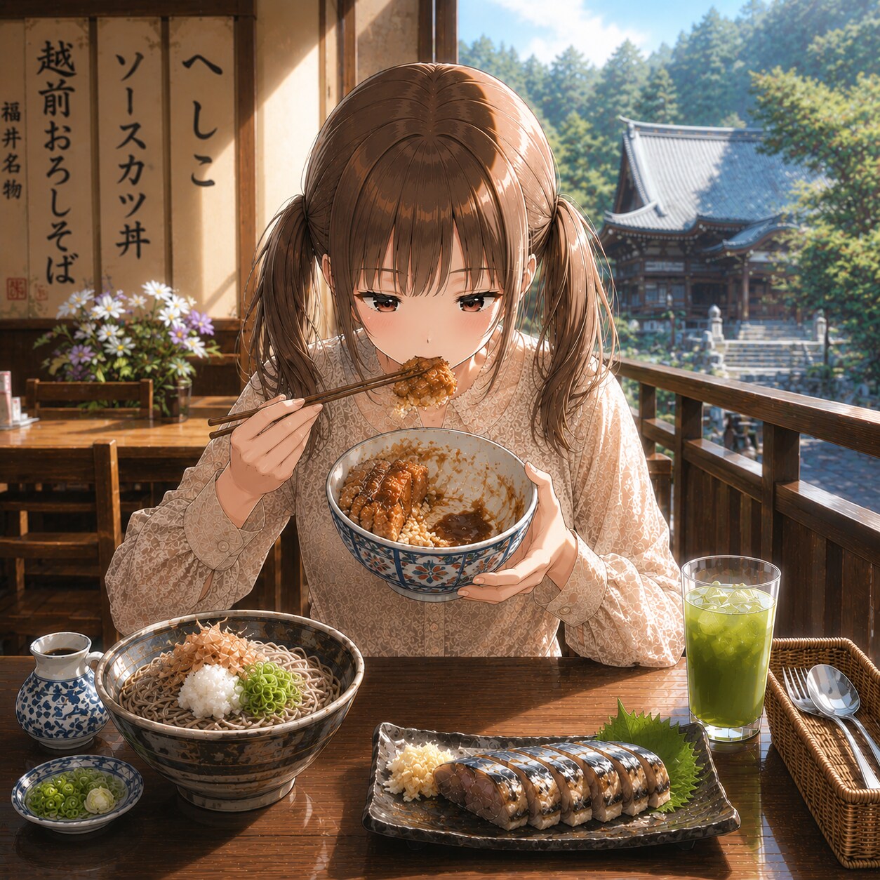 梢とランチ（８０）はへへるほしゅうれす：福井 | の人気AIイラスト・グラビア