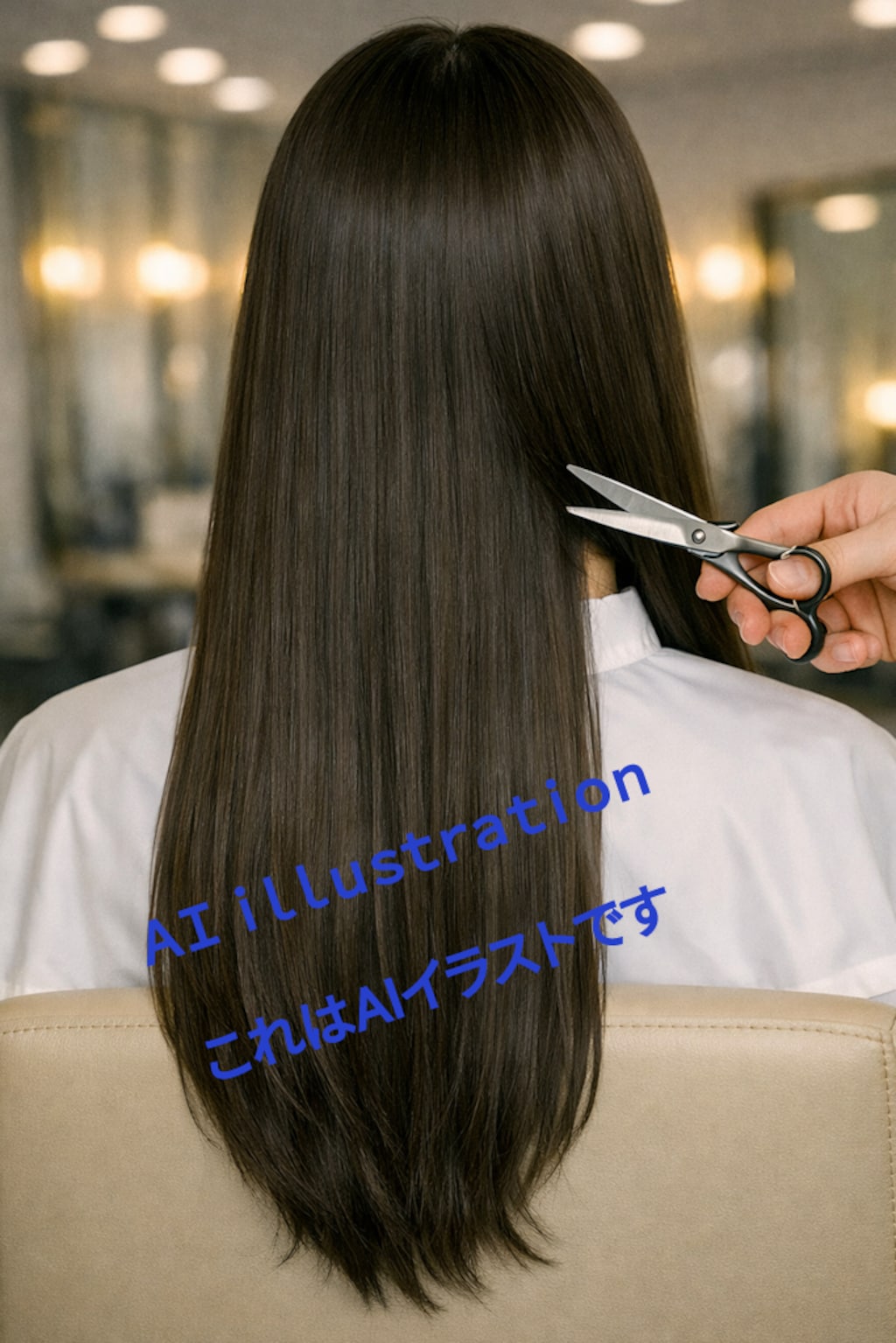 静かに落ち続ける髪。   ポニーテール美少女としての象徴は、容赦ない鋏に刻まれながら処刑されていく。