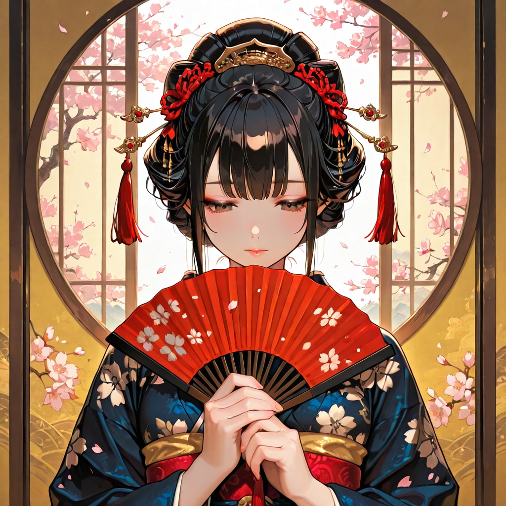 1日遅くなりましたがひな祭りなので着物少女。 | の人気AIイラスト・グラビア